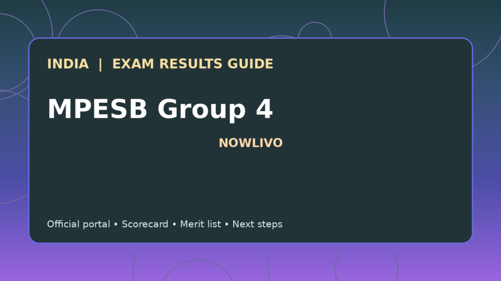 Illustrated NOWLIVO guide to checking MPESB Group 4 examination results and official scorecards