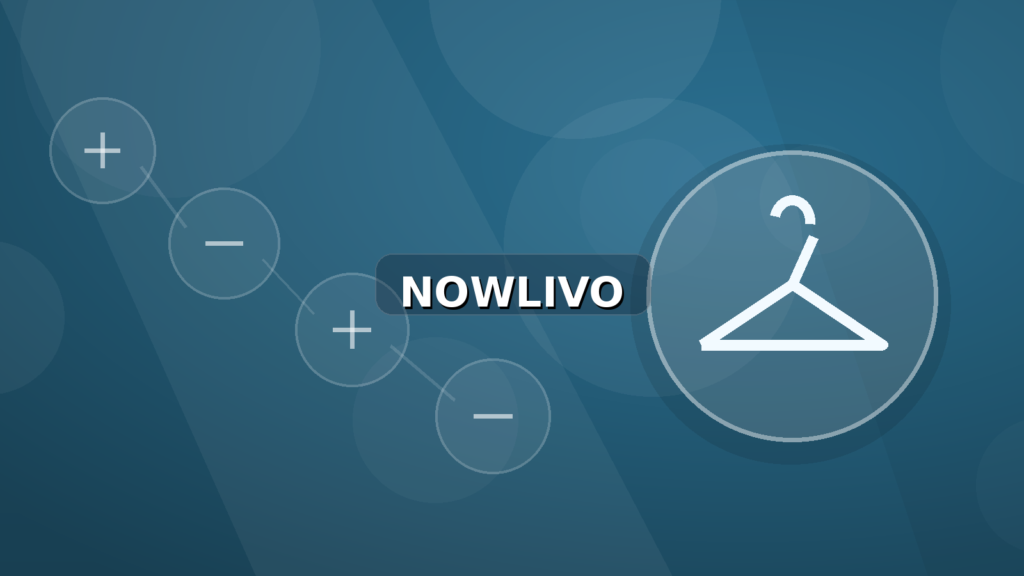 Colourful editorial illustration showing hanger symbolism for fashion and connected topics, with centred NOWLIVO watermark.
