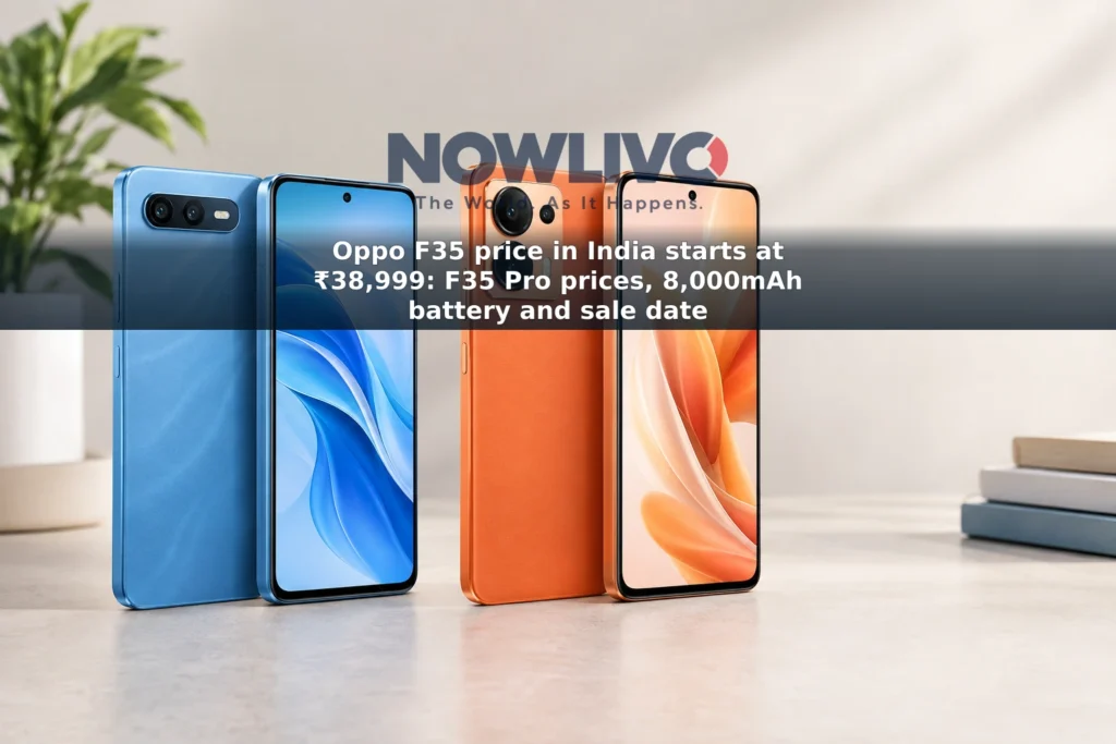 Two blue and orange smartphones shown side by side in a clean product-style image.