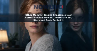 Interpretive horror artwork showing Jessica Chastain beside an unsettling reflection in a dimly lit home.