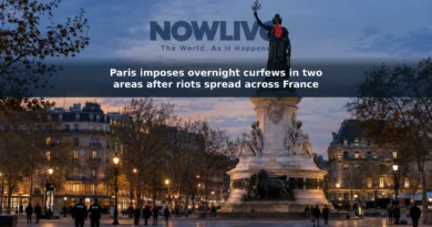 Illustrative dusk view of Place de la République in Paris with pedestrians and police in the distance.