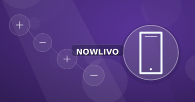 Colourful editorial illustration showing phone symbolism for viral and connected topics, with centred NOWLIVO watermark.