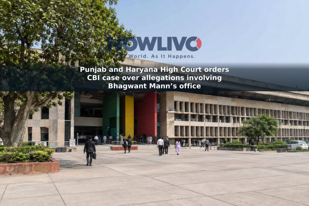 Daytime exterior view of the Punjab and Haryana High Court complex in Chandigarh.