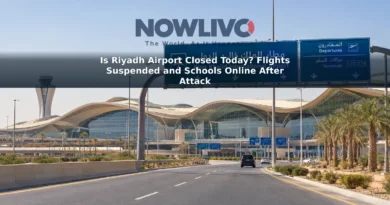Illustrative daylight view of the approach to a modern airport terminal in Riyadh.