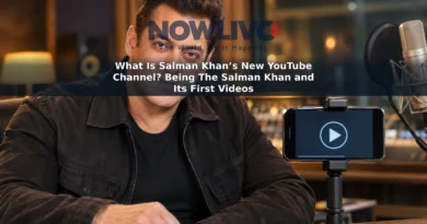 Editorial illustration of Salman Khan beside a smartphone showing a video play icon.