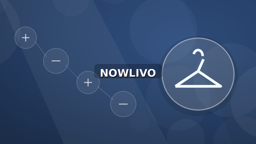 Colourful editorial illustration showing hanger symbolism for fashion and connected topics, with centred NOWLIVO watermark.