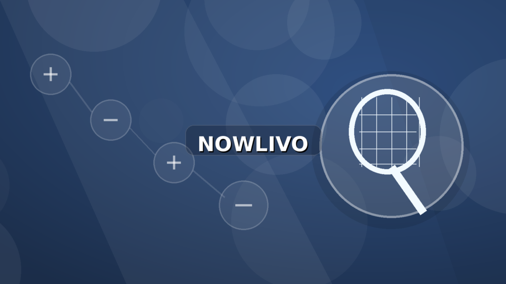 Colourful editorial illustration showing racket symbolism for tennis and connected topics, with centred NOWLIVO watermark.