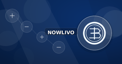 Colourful editorial illustration showing coin symbolism for crypto and connected topics, with centred NOWLIVO watermark.