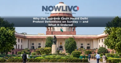 Exterior of the Supreme Court of India in New Delhi, with visitors in the foreground.