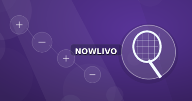 Colourful editorial illustration showing racket symbolism for tennis and connected topics, with centred NOWLIVO watermark.